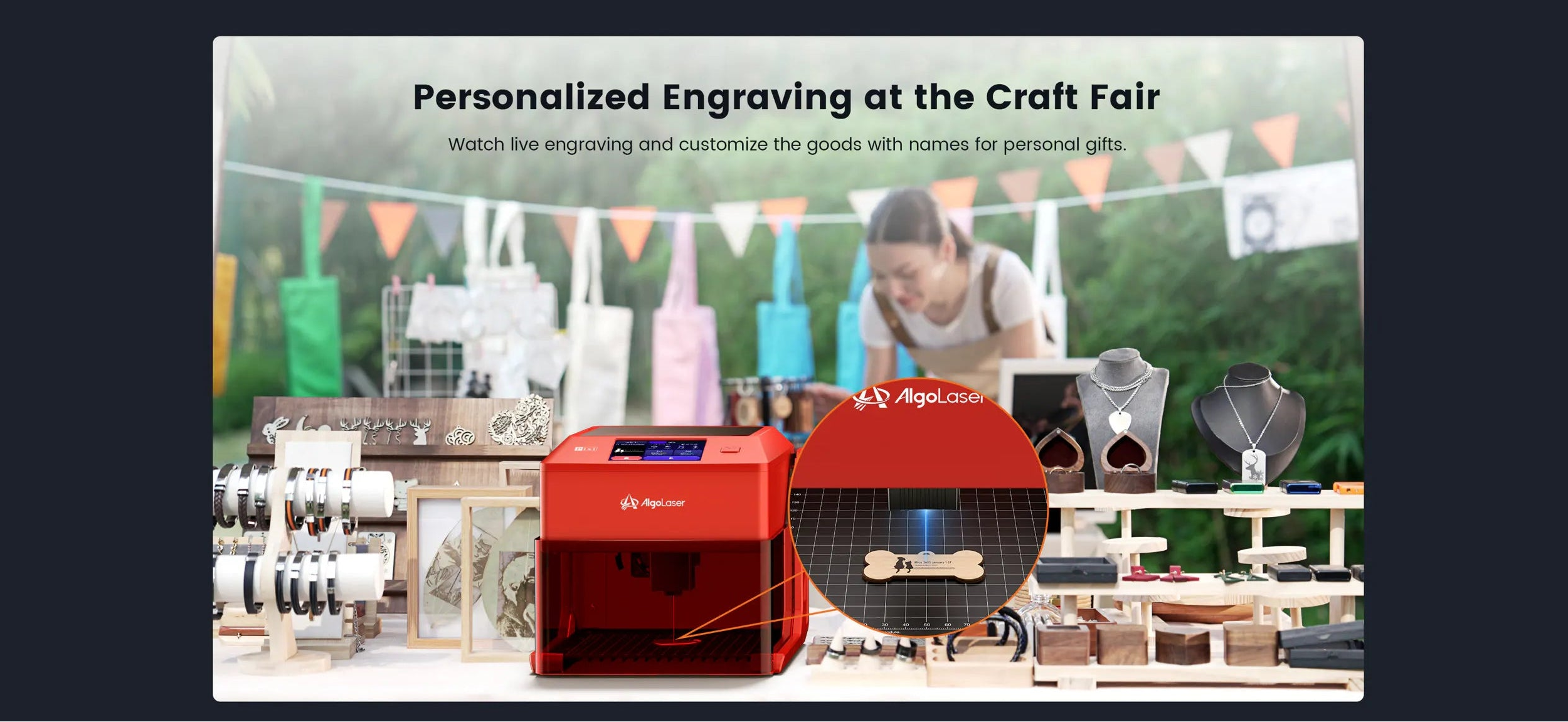 AlgoLaser Pixi Potable & Smart Laser Engraver 3W/5W/10W