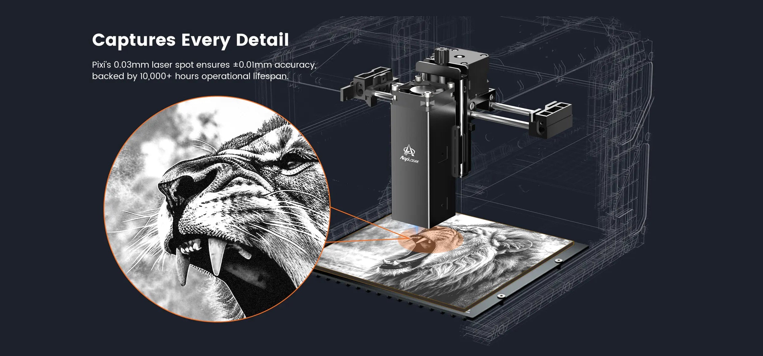 AlgoLaser Pixi Potable & Smart Laser Engraver 3W/5W/10W