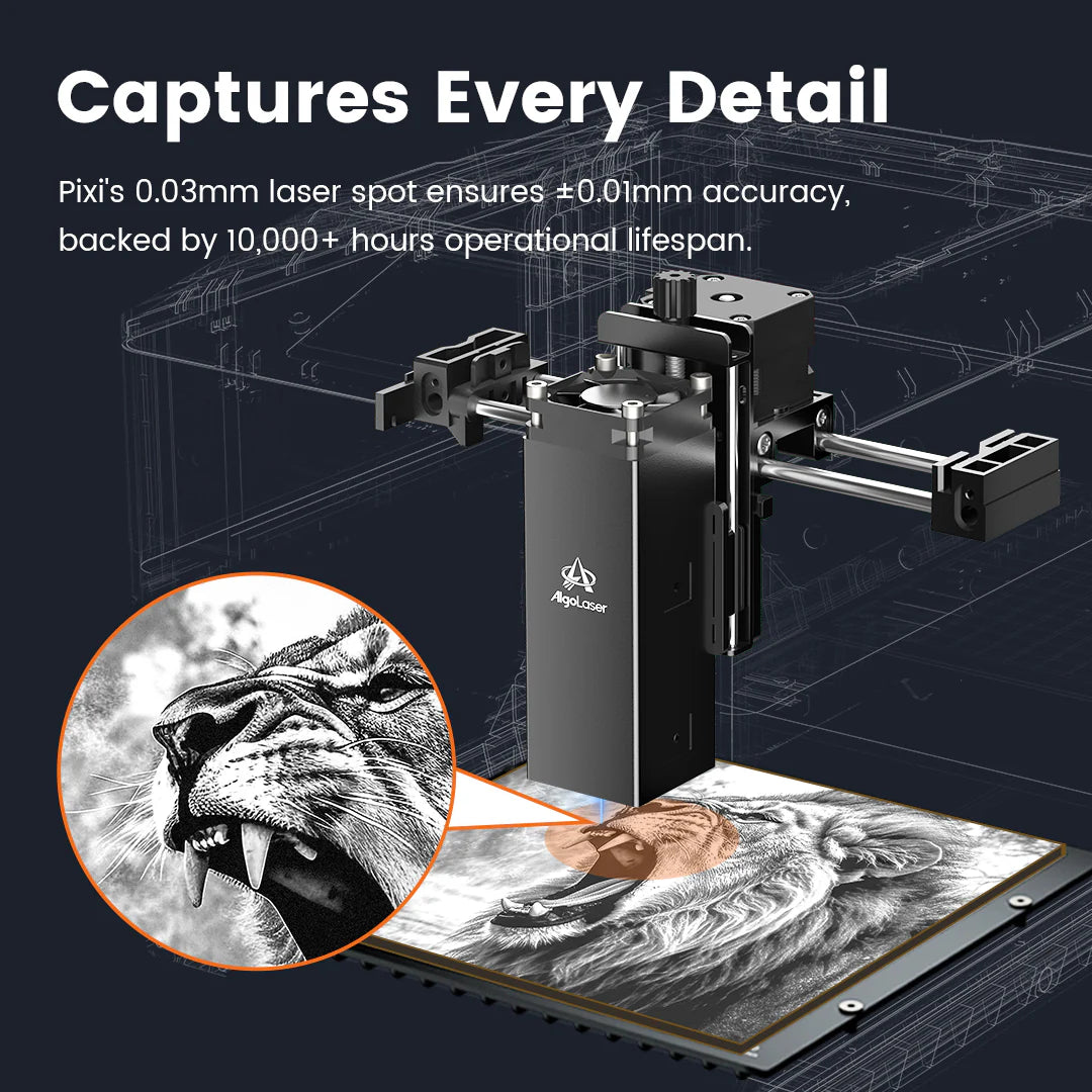 AlgoLaser Pixi Potable & Smart Laser Engraver 3W/5W/10W