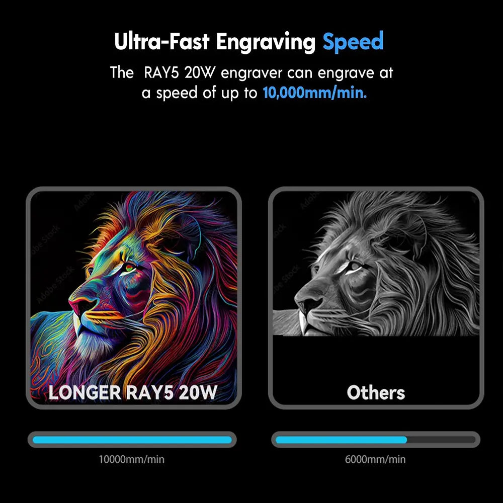 longer-ray5-20w-engraving-speed