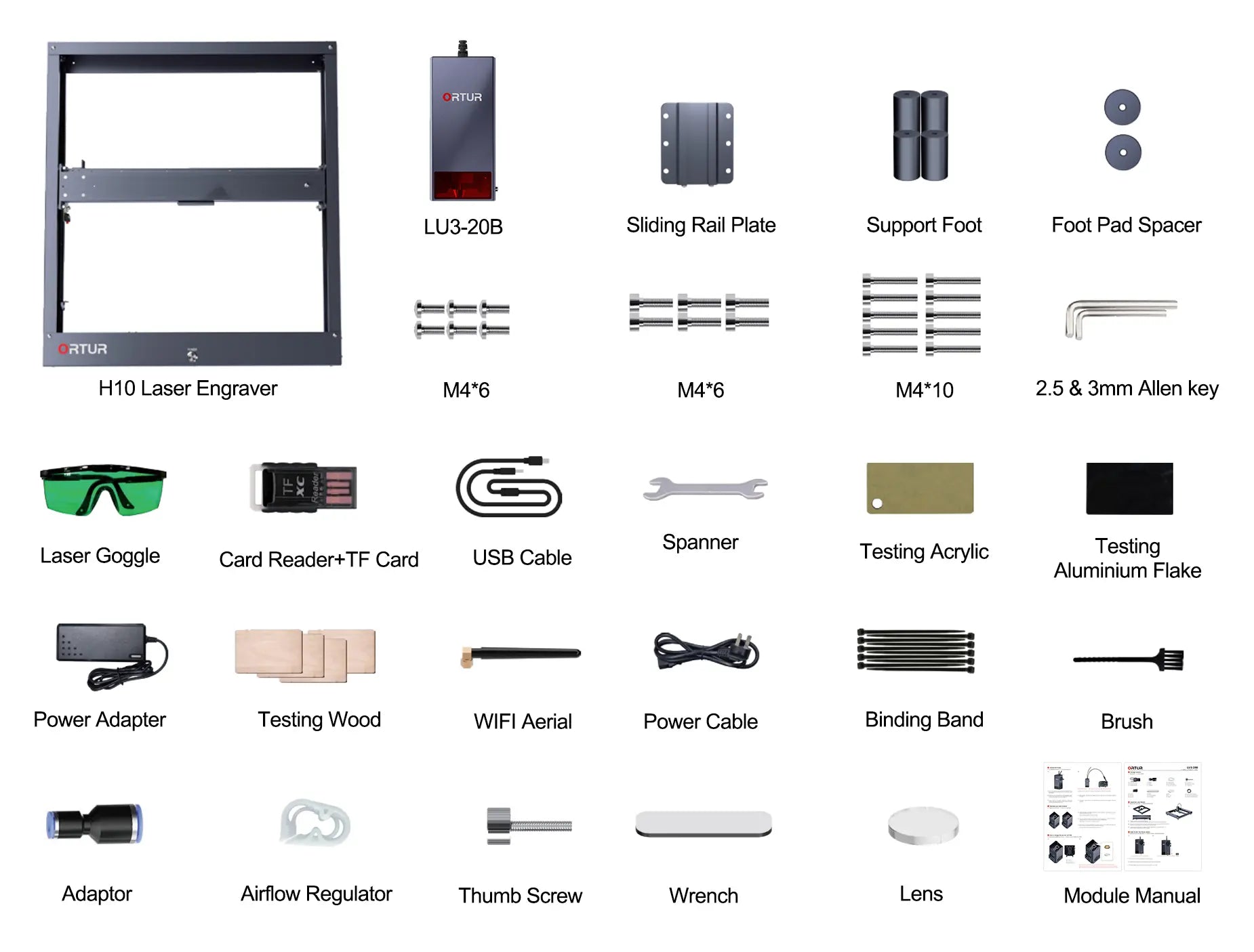 Ortur Laser Master H10 Engraving & Cutting Machine 20,000mm/min 20W