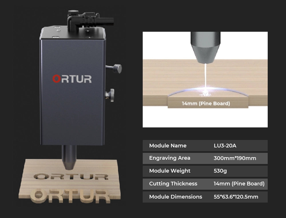 Ortur R2 Smart Laser Engraver 1.3W IR/10W/20W