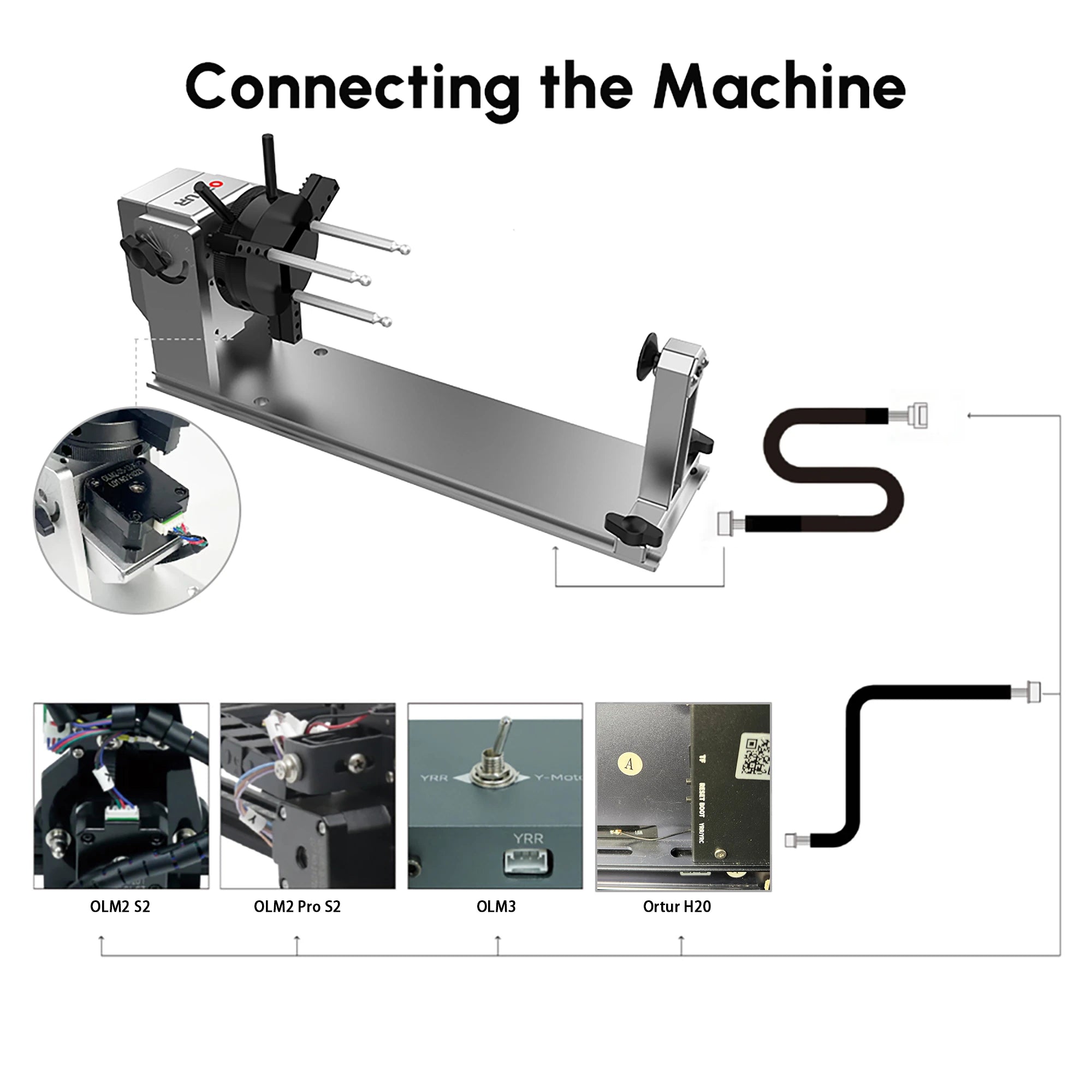 Ortur Y-axis Rotary Chuck for Laser Engraver (YRC1.0)
