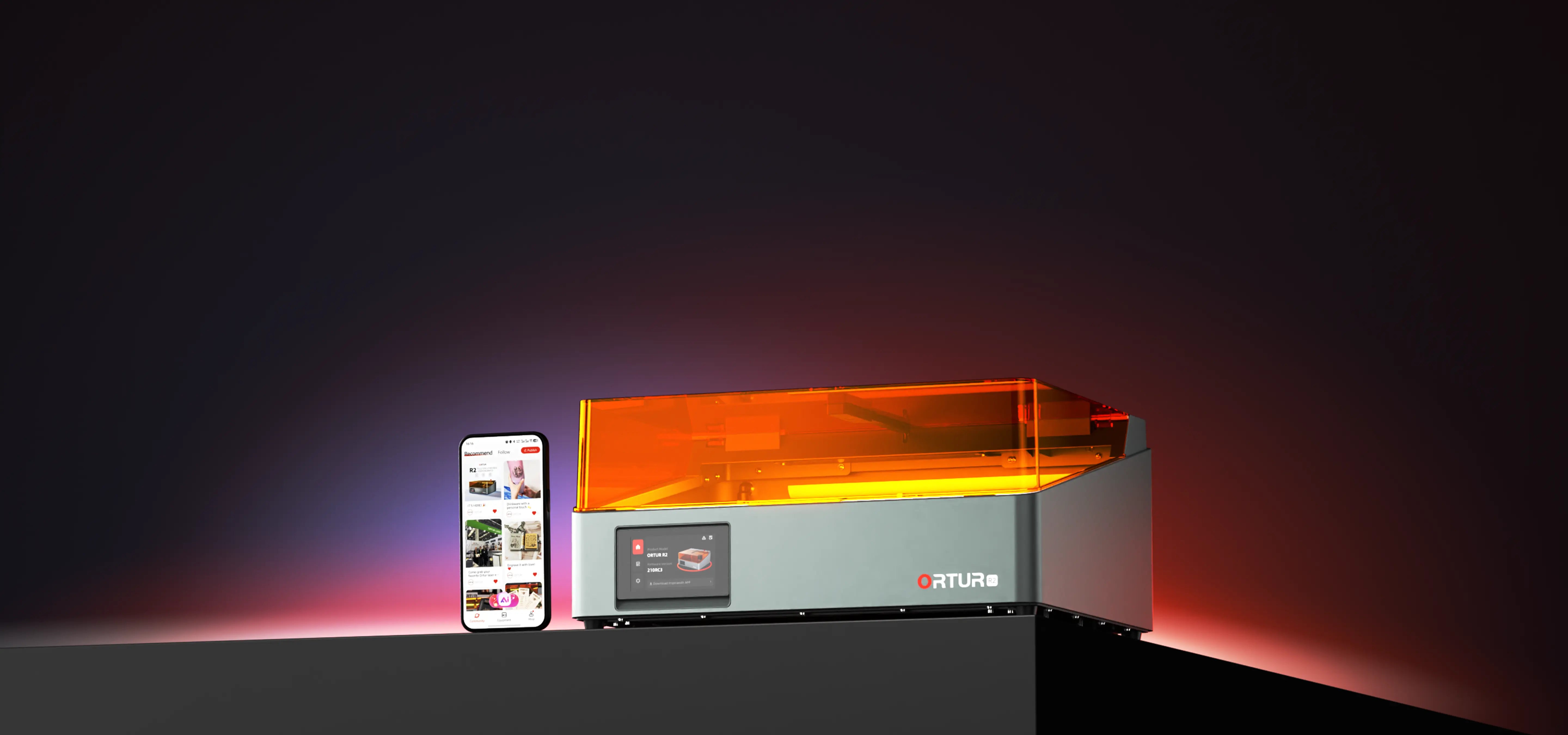 Load video: Ortur R2 Smart Laser Engraver 1.3W IR/10W/20W