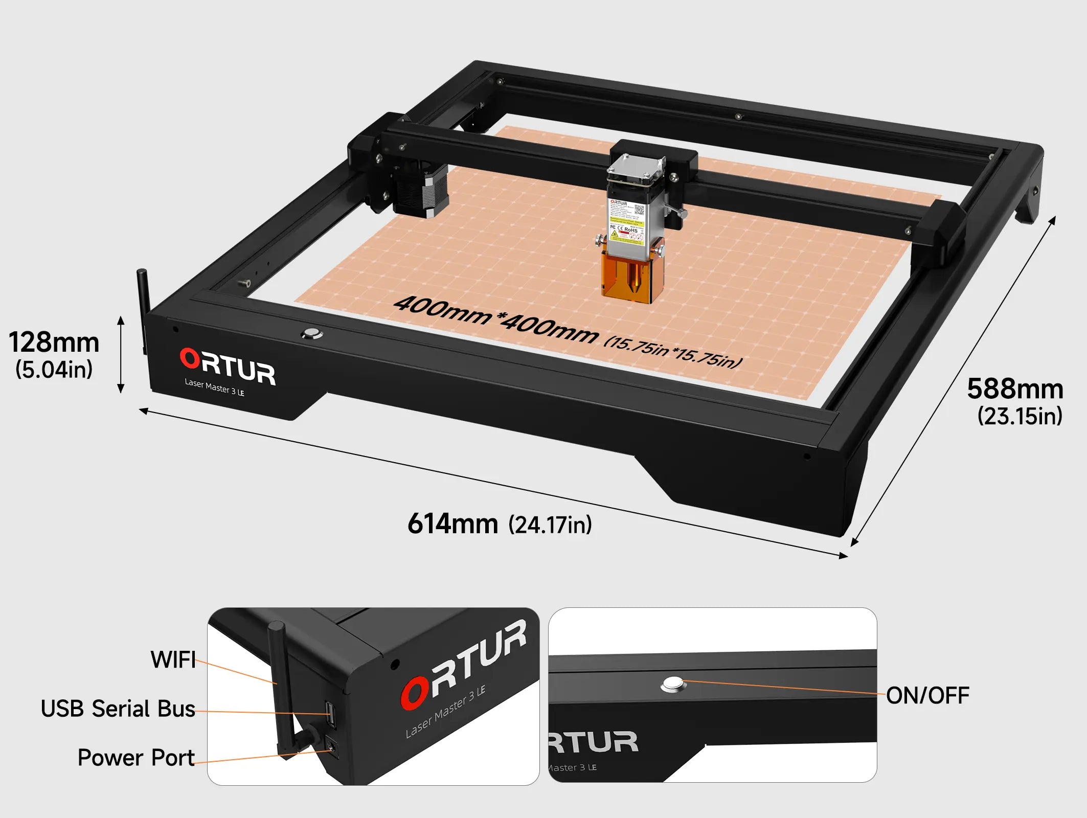 Ortur Laser Master 3 LE 5W Laser Engraving & Cutting Machine 15,000mm/min