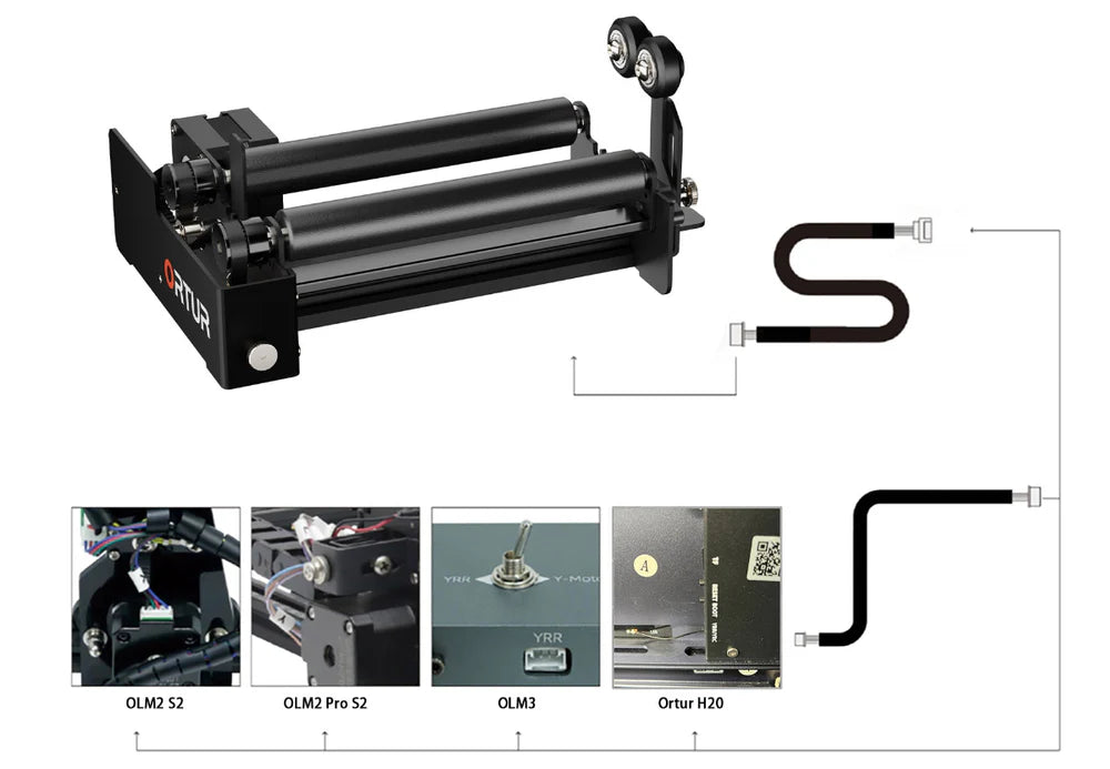 Ortur YRR 3.0 Rotary Roller for Cylinder Engraving