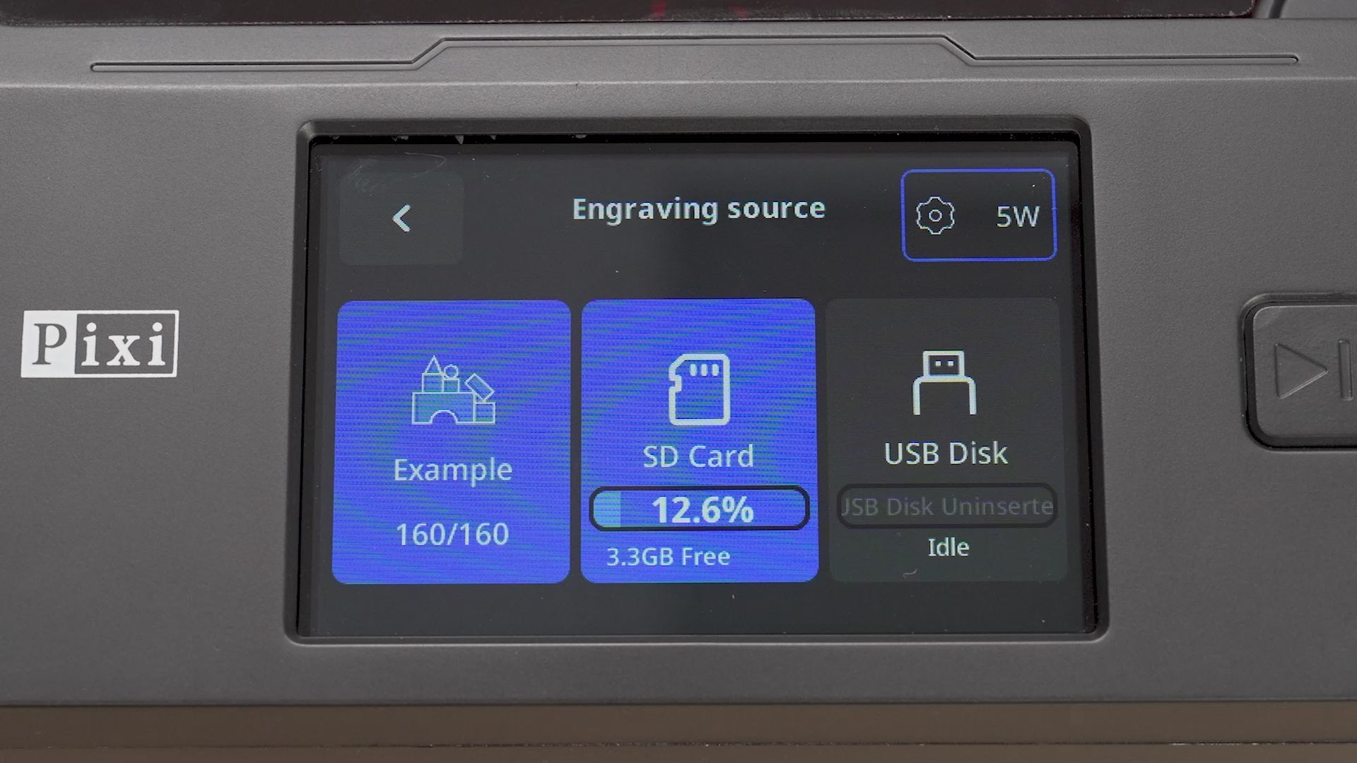 Load video: AlgoLaser Pixi Potable &amp; Smart Laser Engraver 3W/5W/10W